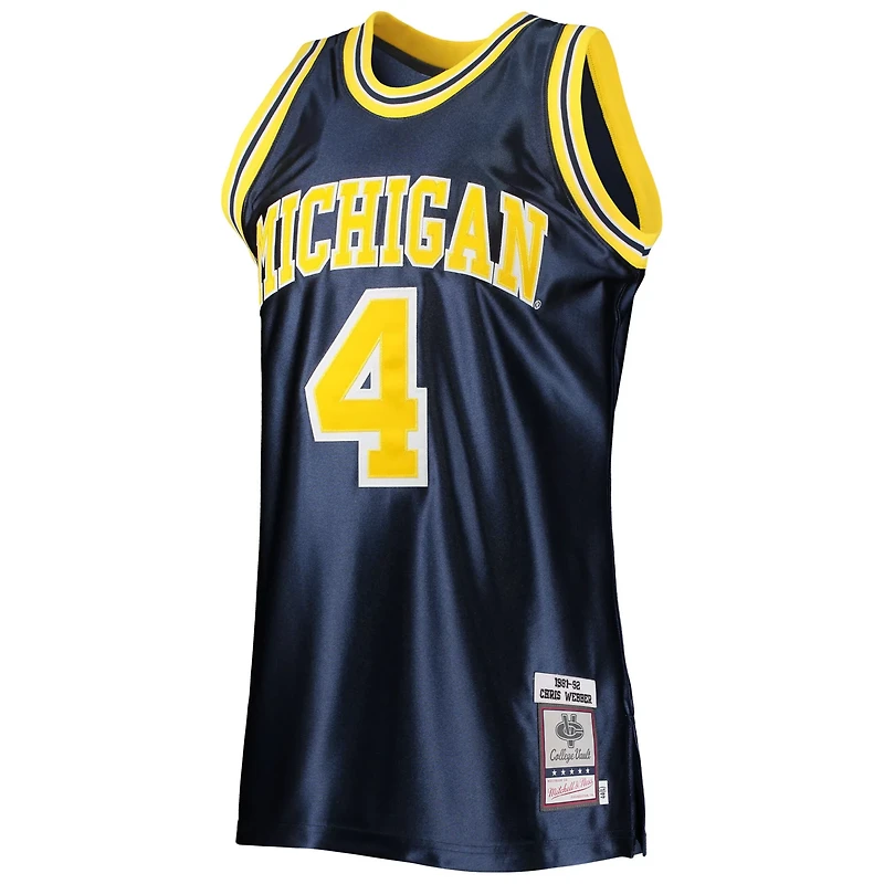 Mitchell  Ness Chris Webber Michigan Wolverines 1991/92 Authentic Throwback College Jersey