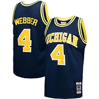 Mitchell  Ness Chris Webber Michigan Wolverines 1991/92 College Vault Player Swingman Jersey