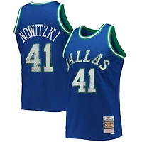 Mitchell  Ness Dirk Nowitzki Dallas Mavericks 1996-97 Hardwood Classics NBA 75th Anniversary Diamond Swingman Jersey