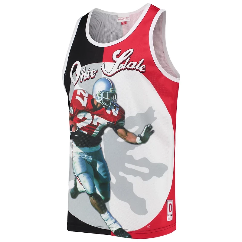 Mitchell  Ness Eddie George /Scarlet Ohio State Buckeyes Sublimated Player Tank Top