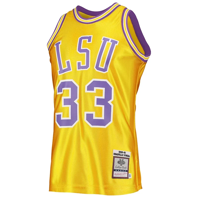 Mitchell  Ness Shaquille O'Neal LSU Tigers 1990/91 Authentic Throwback College Jersey