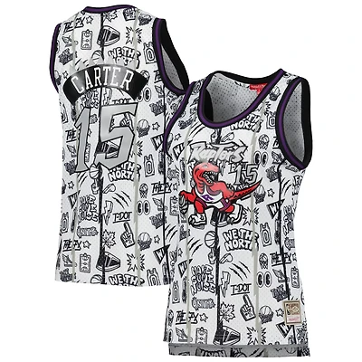 Mitchell  Ness Vince Carter Toronto Raptors 1998 Doodle Swingman Jersey