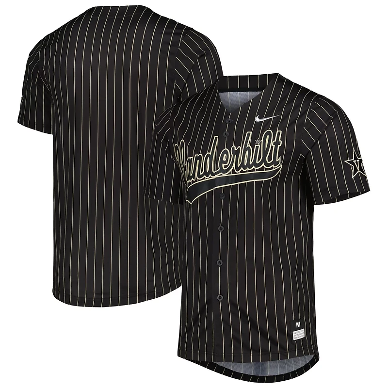 Nike /Gold Vanderbilt Commodores Pinstripe Replica Full-Button Baseball Jersey