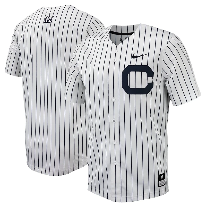 Nike /Navy Cal Bears Pinstripe Replica Full-Button Baseball Jersey