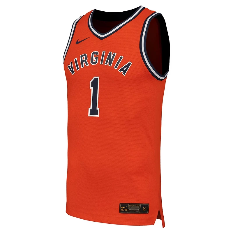 Nike 1 Virginia Cavaliers Throwback Replica Basketball Jersey
