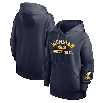 Nike Michigan Wolverines Oversized Legacy Phoenix Foundational Stack Pullover Hoodie