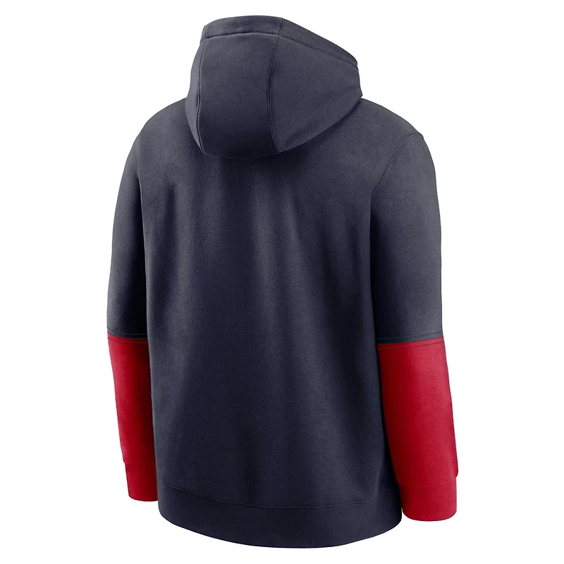 Nike Ole Miss Rebels 2024 Sideline Club Fleece Pullover Hoodie