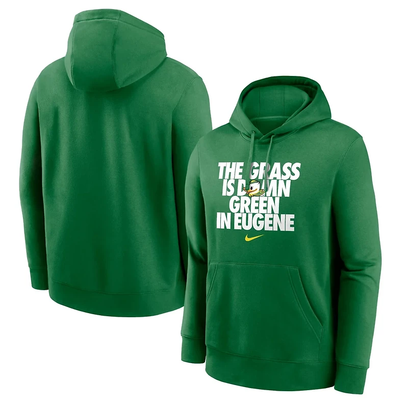 Nike Oregon Ducks Grass Is Club Fleece Pullover Hoodie