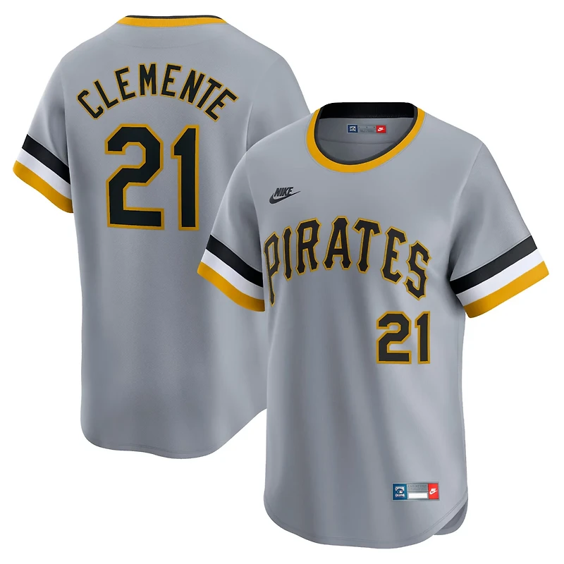 Nike Roberto Clemente Pittsburgh Pirates Throwback Cooperstown Limited Jersey