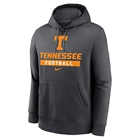 Nike Tennessee Volunteers Football Stack Club Fleece Pullover Hoodie