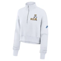 Nike UCLA Bruins Legacy Elevated Logo Cropped Half-Zip Sweatshirt