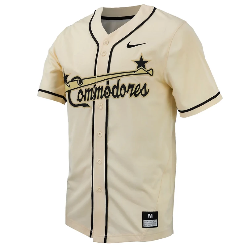 Nike Vanderbilt Commodores Replica Full-Button Baseball Jersey