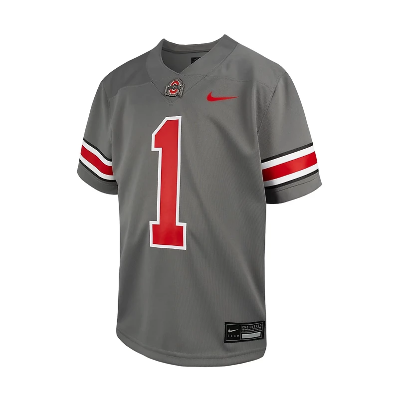 Preschool Nike 1 Ohio State Buckeyes Alternate Untouchable Football Jersey