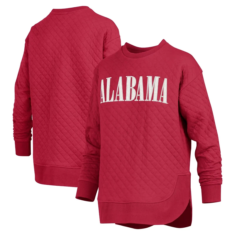 Pressbox Alabama Tide Quilted Long Sleeve Pullover Sweatshirt