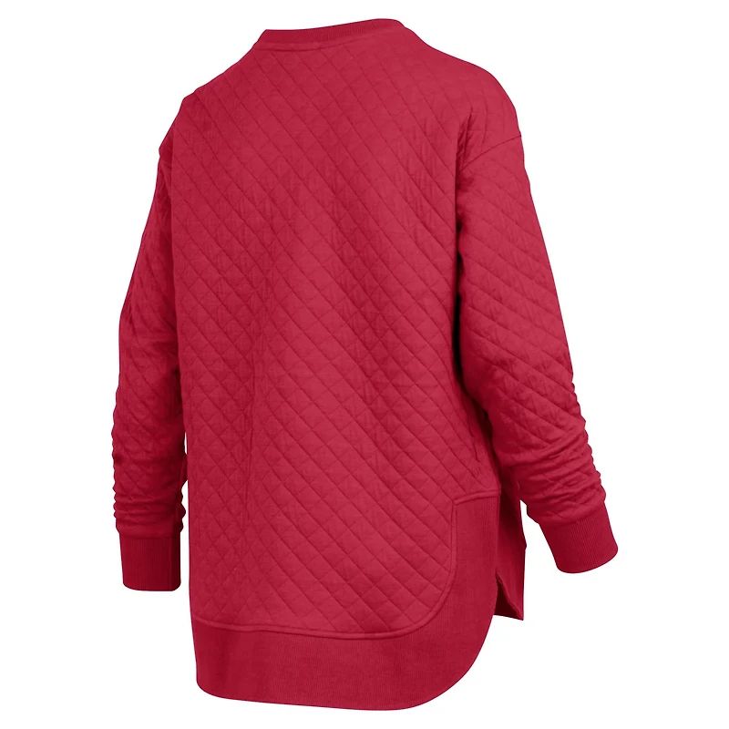 Pressbox Alabama Tide Quilted Long Sleeve Pullover Sweatshirt
