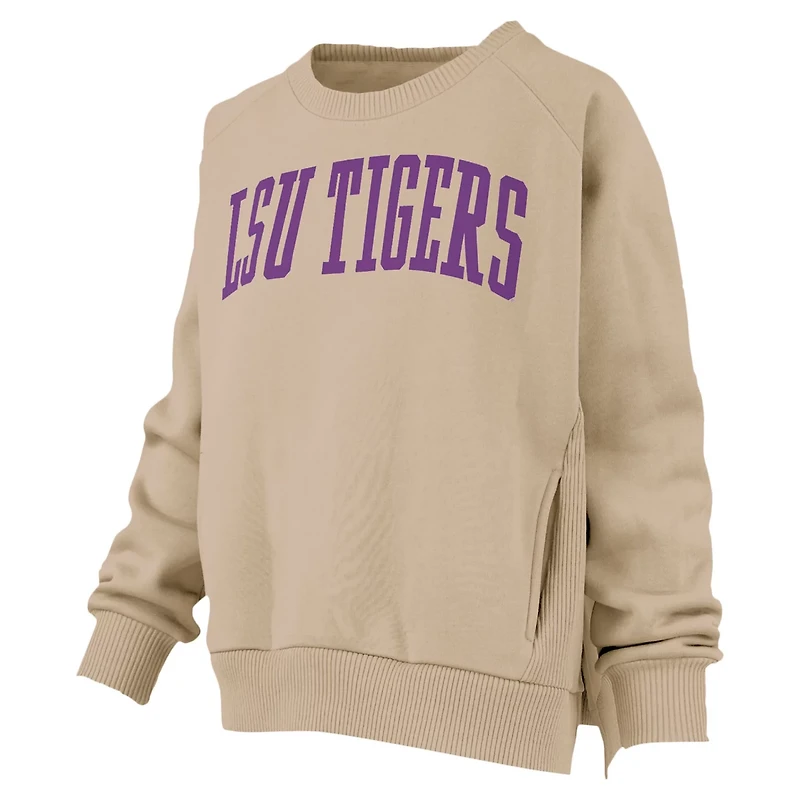 Pressbox LSU Tigers Pocketed Raglan Pullover Sweatshirt