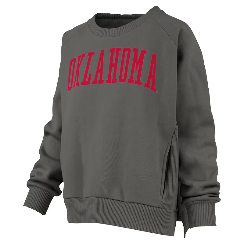 Pressbox Oklahoma Sooners Pocketed Raglan Pullover Sweatshirt