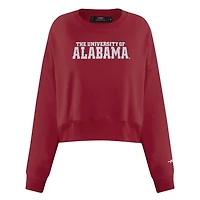 Pro Standard Alabama Tide Sequin Boxy Cropped Pullover Sweatshirt