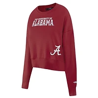 Pro Standard Alabama Tide Sequin Boxy Cropped Pullover Sweatshirt