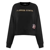 Pro Standard Florida State Seminoles Sequin Boxy Cropped Pullover Sweatshirt