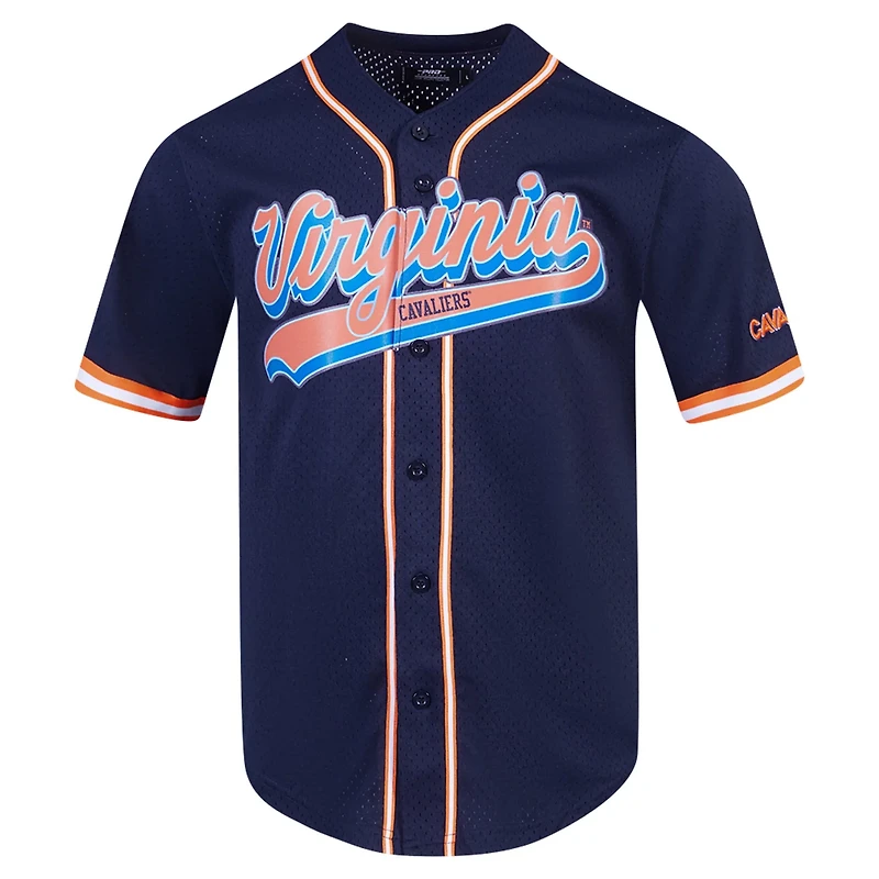 Pro Standard Virginia Cavaliers Mesh Full-Button Replica Baseball Jersey
