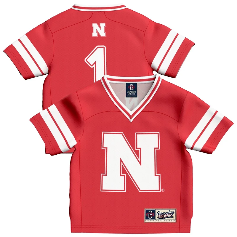 Toddler GameDay Greats 1 Nebraska Huskers Lightweight Collegiate Football Fashion Jersey