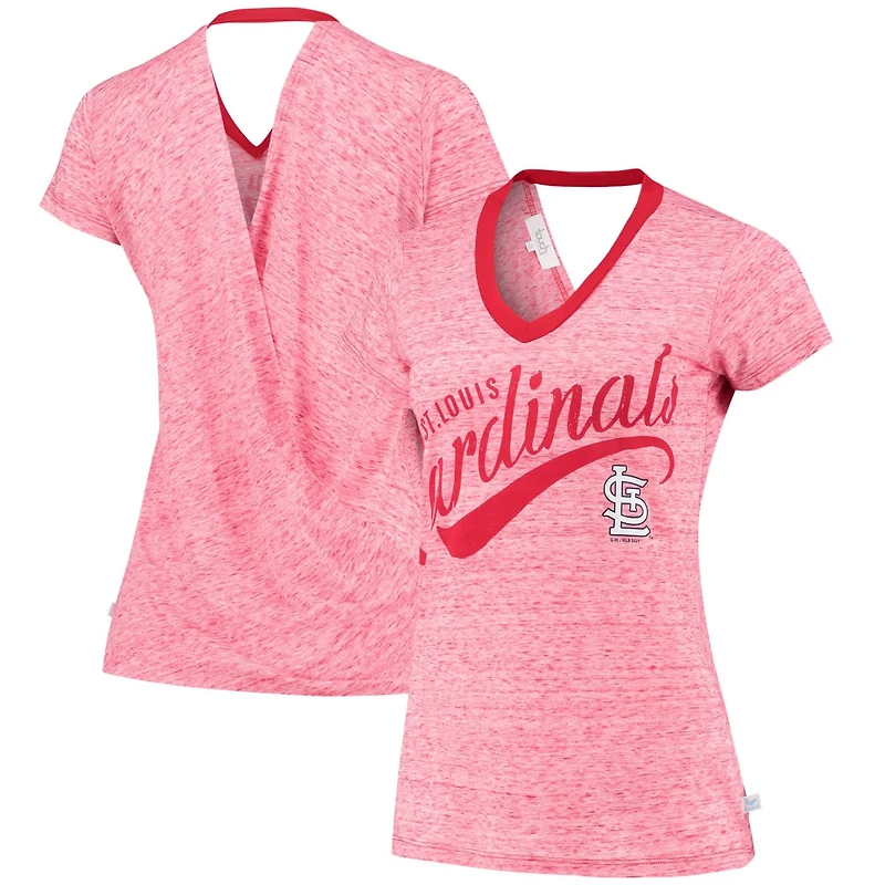 Touch St Louis Cardinals Hail Mary V-Neck Back Wrap T-Shirt