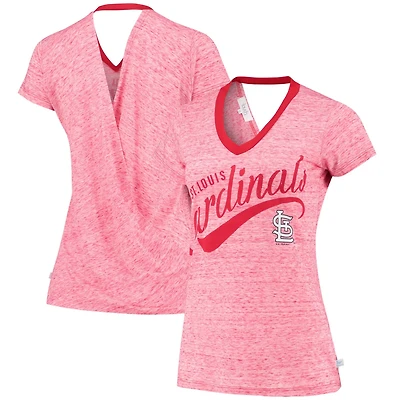 Touch St Louis Cardinals Hail Mary V-Neck Back Wrap T-Shirt