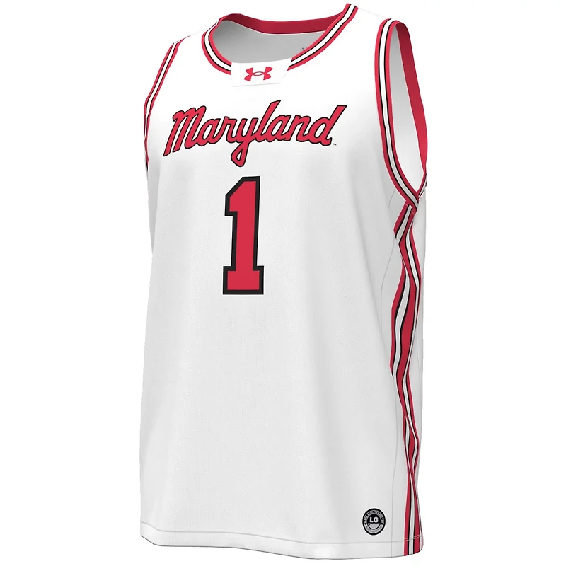 Under Armour 1 Maryland Terrapins Throwback Replica Basketball Jersey