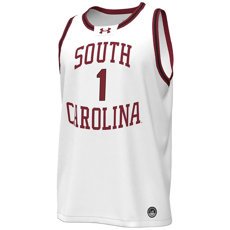 Under Armour 1 South Carolina Gamecocks Throwback Replica Basketball Jersey