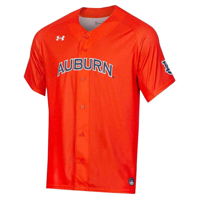 Under Armour Auburn Tigers Replica Full-Button Baseball Jersey