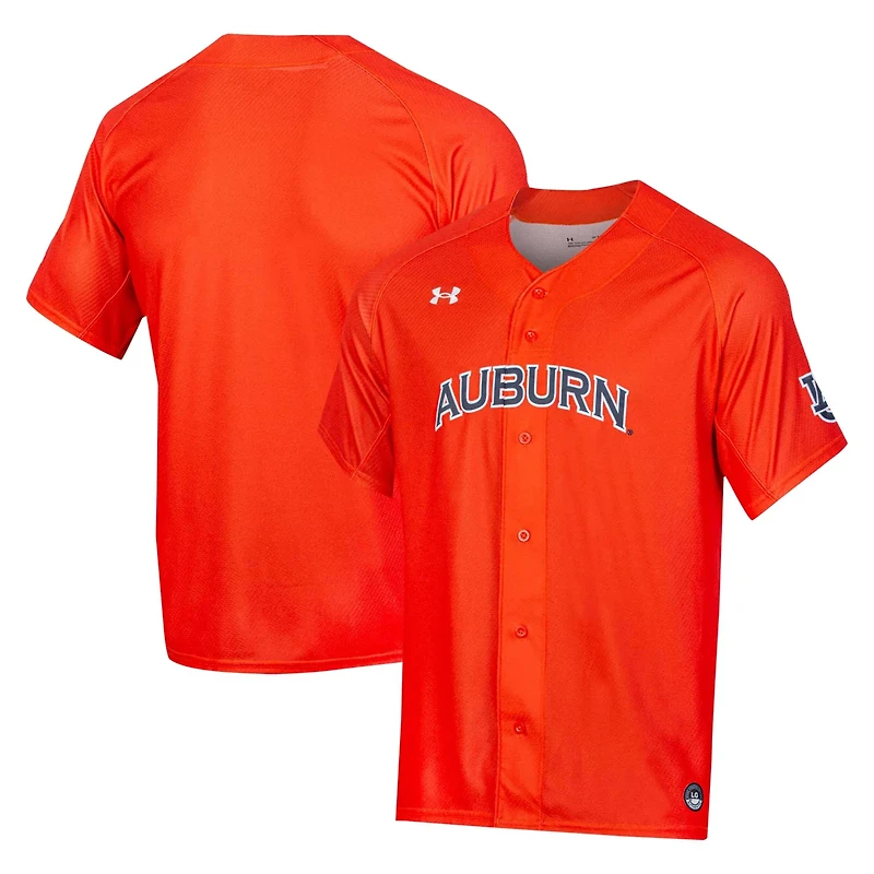 Under Armour Auburn Tigers Replica Full-Button Baseball Jersey