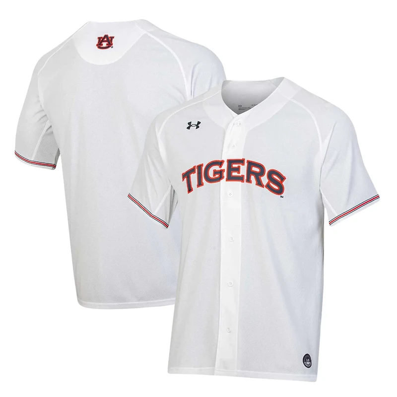 Under Armour Auburn Tigers Softball Button-Up V-Neck Jersey