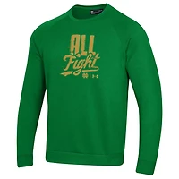 Under Armour Kelly Notre Dame Fighting Irish 2024 Wear All Fight Rival Fleece Pullover Sweatshirt