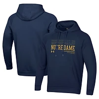 Under Armour Notre Dame Fighting Irish 2024 Sideline Wordmark Rival Pullover Hoodie