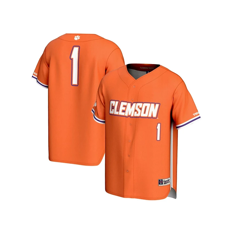 Unisex GameDay Greats 1 Clemson Tigers Lightweight Baseball Fashion Jersey