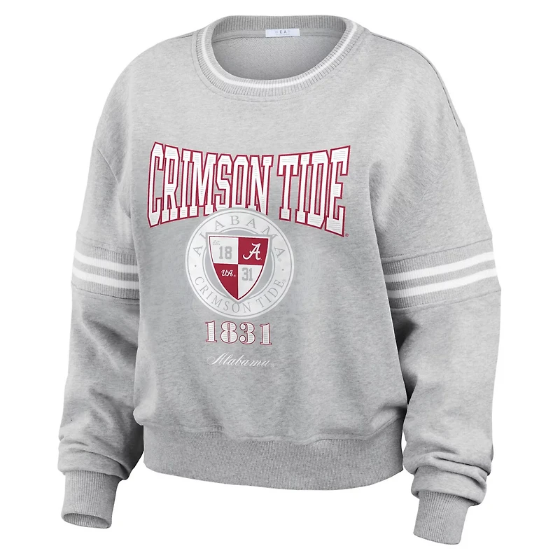 WEAR by Erin Andrews Alabama Crimson Tide Classic Stripe Pullover Sweater
