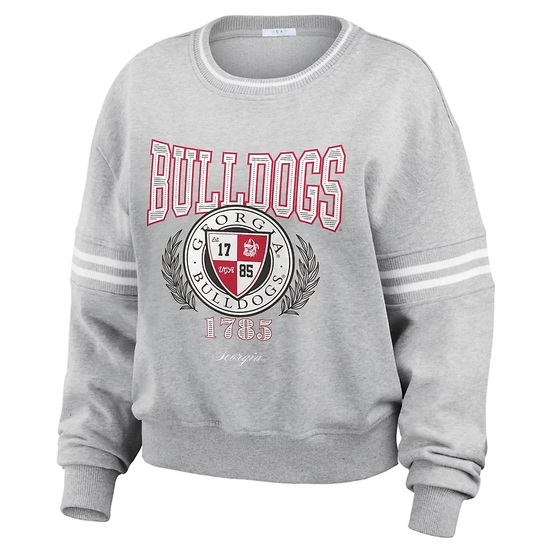WEAR by Erin Andrews Georgia Bulldogs Classic Stripe Pullover Sweater