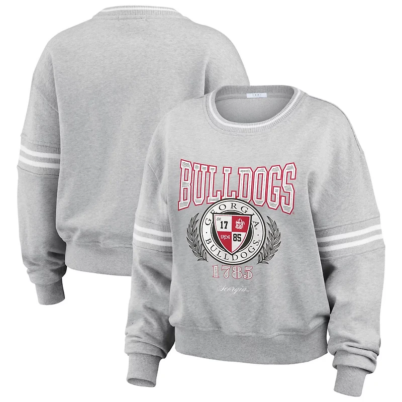 WEAR by Erin Andrews Georgia Bulldogs Classic Stripe Pullover Sweater