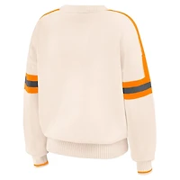 WEAR by Erin Andrews Tennessee Volunteers Chenille Woven Patch Stripe Pullover Sweater