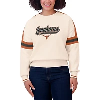 WEAR by Erin Andrews Texas Longhorns Chenille Woven Patch Stripe Pullover Sweater