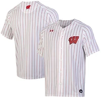 Wo Under Armour /Red Wisconsin Badgers Full-Button Replica Softball Jersey