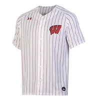 Wo Under Armour /Red Wisconsin Badgers Full-Button Replica Softball Jersey
