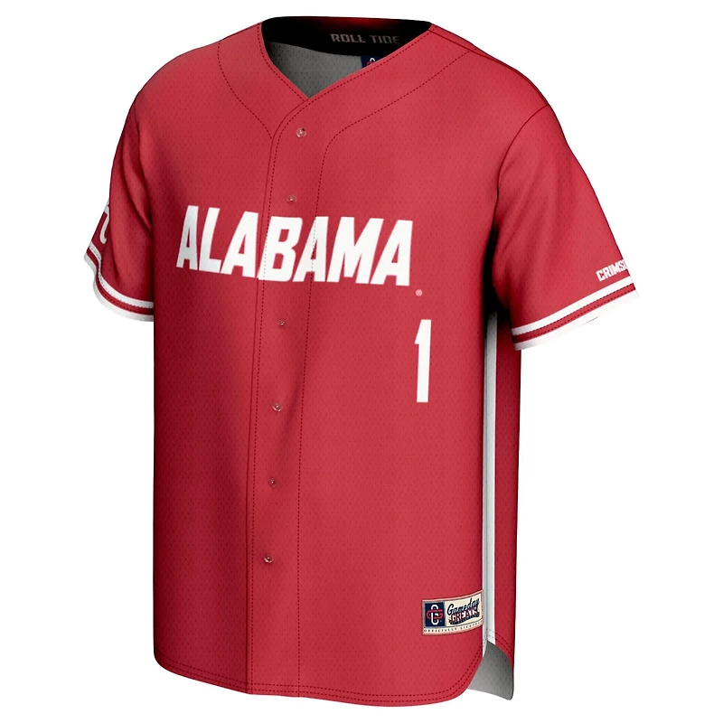 Youth GameDay Greats 1 Alabama Crimson Tide Lightweight Baseball Fashion Jersey