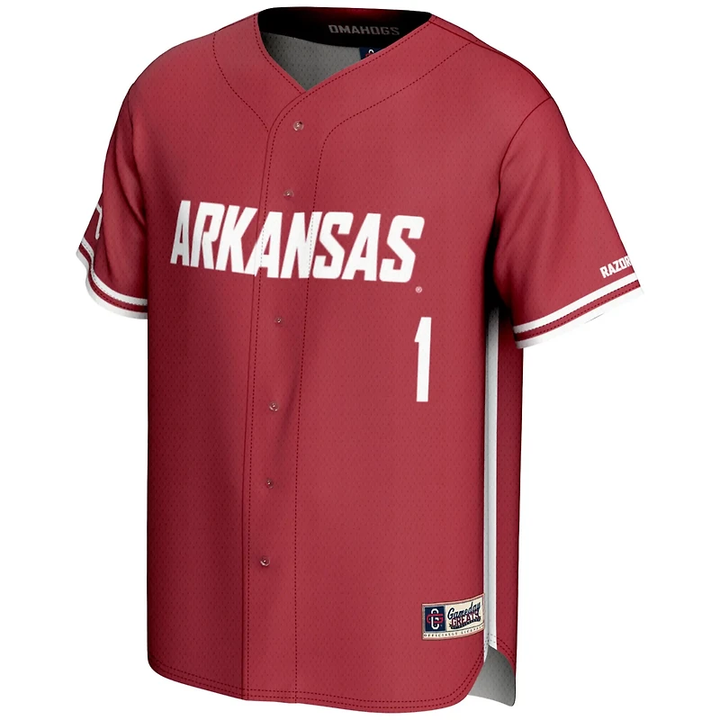 Youth GameDay Greats 1 Arkansas Razorbacks Lightweight Baseball Jersey