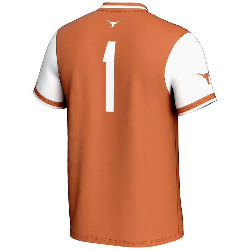 Youth GameDay Greats 1 Burnt Texas Longhorns Lightweight Softball Jersey