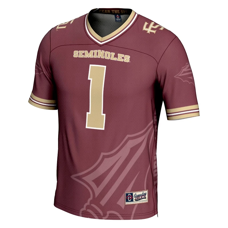 Youth GameDay Greats 1 Florida State Seminoles Icon Print Football Fashion Jersey