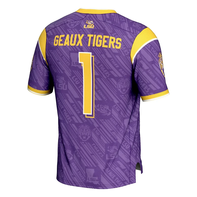 Youth GameDay Greats 1 LSU Tigers Highlight Print Football Fashion Jersey