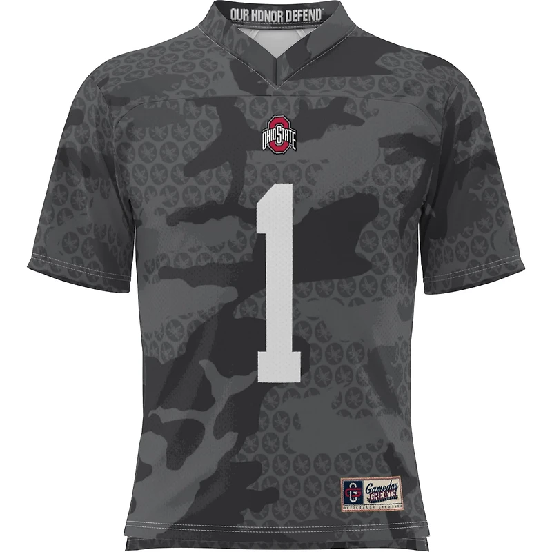 Youth GameDay Greats 1 Ohio State Buckeyes Camo Football Jersey