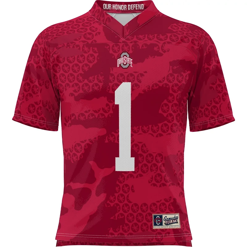 Youth GameDay Greats 1 Ohio State Buckeyes Camo Football Jersey